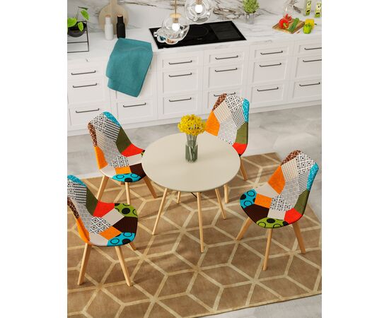 Стул FRANKFURT пэчворк 4 шт., изображение 3 | Интернет магазин мебели и декора LifeDekor