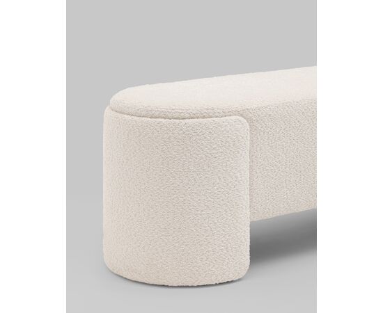 Банкетка Taks букле белый, изображение 6 | Интернет магазин мебели и декора LifeDekor