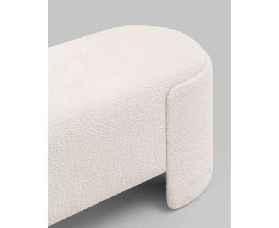 Банкетка Taks букле белый, изображение 7 | Интернет магазин мебели и декора LifeDekor