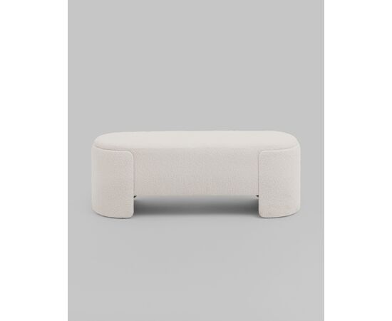 Банкетка Taks букле белый, изображение 5 | Интернет магазин мебели и декора LifeDekor