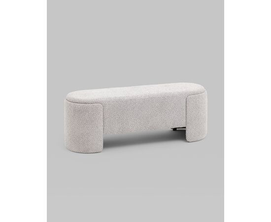 Банкетка Taks букле светло-серый, изображение 2 | Интернет магазин мебели и декора LifeDekor