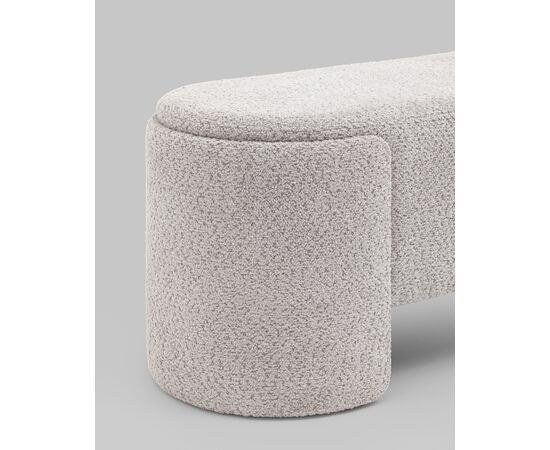Банкетка Taks букле светло-серый, изображение 6 | Интернет магазин мебели и декора LifeDekor