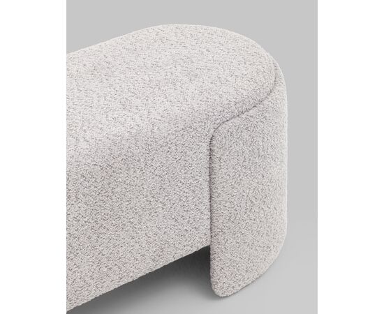 Банкетка Taks букле светло-серый, изображение 7 | Интернет магазин мебели и декора LifeDekor