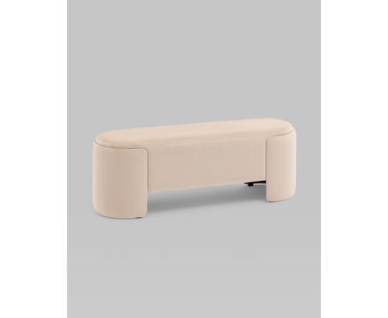 Банкетка Taks велюр молочный, изображение 2 | Интернет магазин мебели и декора LifeDekor