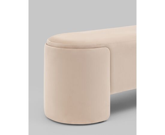 Банкетка Taks велюр молочный, изображение 4 | Интернет магазин мебели и декора LifeDekor