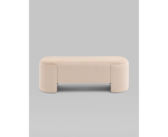 Банкетка Taks велюр молочный, изображение 3 | Интернет магазин мебели и декора LifeDekor
