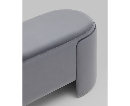 Банкетка Taks велюр серый, изображение 5 | Интернет магазин мебели и декора LifeDekor
