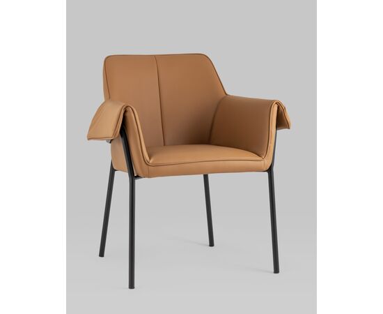 Кресло Бесс экокожа коричневый 2 шт., изображение 2 | Интернет магазин мебели и декора LifeDekor