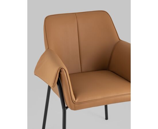 Кресло Бесс экокожа коричневый 2 шт., изображение 8 | Интернет магазин мебели и декора LifeDekor