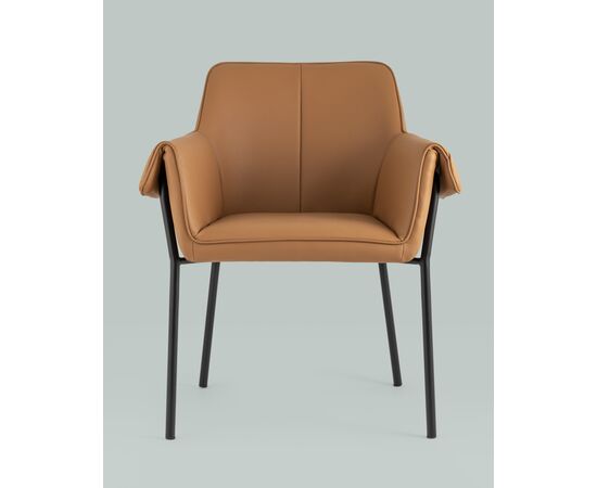 Кресло Бесс экокожа коричневый 2 шт., изображение 3 | Интернет магазин мебели и декора LifeDekor