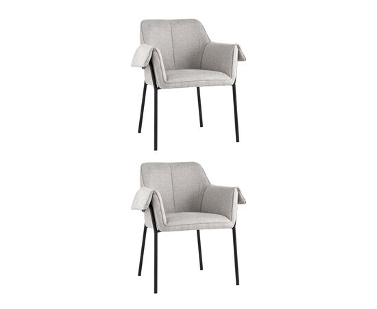 Кресло Бесс рогожка светло-серый 2 шт. | Интернет магазин мебели и декора LifeDekor