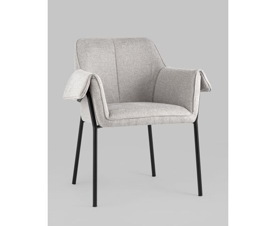 Кресло Бесс рогожка светло-серый 2 шт., изображение 2 | Интернет магазин мебели и декора LifeDekor