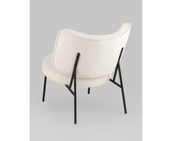 Кресло District Lounge букле белый, изображение 10 | Интернет магазин мебели и декора LifeDekor