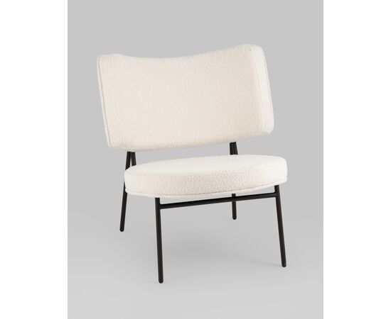 Кресло District Lounge букле белый, изображение 7 | Интернет магазин мебели и декора LifeDekor