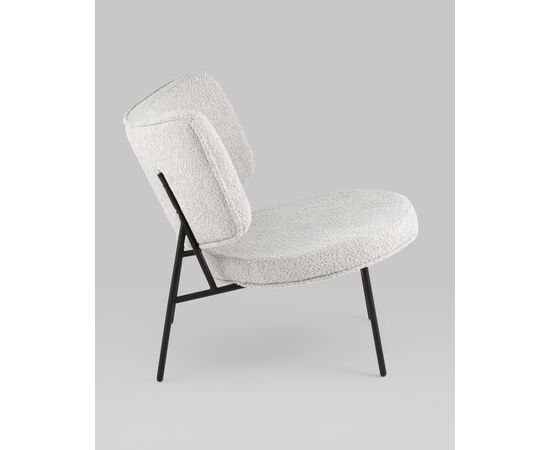 Кресло District Lounge букле светло-серый, изображение 2 | Интернет магазин мебели и декора LifeDekor