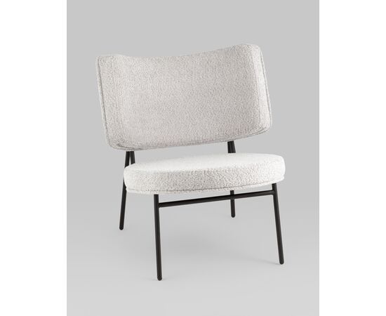 Кресло District Lounge букле светло-серый, изображение 5 | Интернет магазин мебели и декора LifeDekor