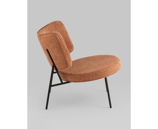 Кресло District Lounge букле терракотовый, изображение 2 | Интернет магазин мебели и декора LifeDekor