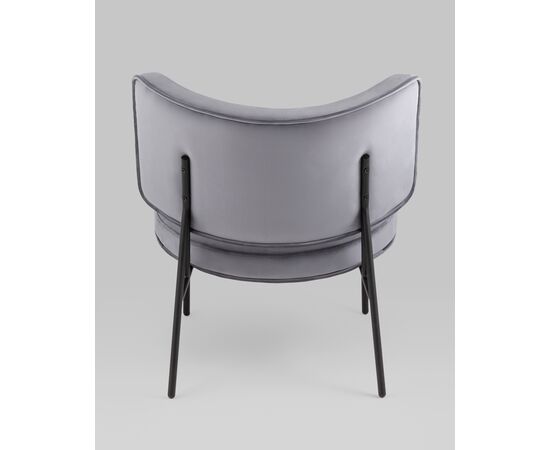 Кресло District Lounge велюр серый, изображение 7 | Интернет магазин мебели и декора LifeDekor