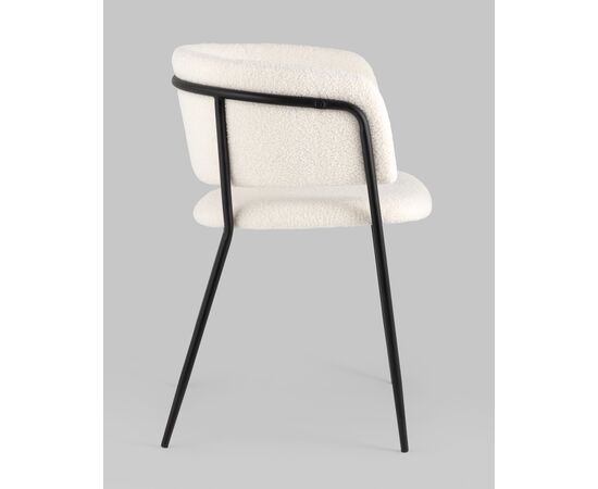 Стул Нэлли ткань букле белый 2 шт., изображение 12 | Интернет магазин мебели и декора LifeDekor