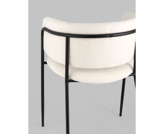 Стул Нэлли ткань букле белый 2 шт., изображение 15 | Интернет магазин мебели и декора LifeDekor