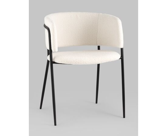 Стул Нэлли ткань букле белый 2 шт., изображение 2 | Интернет магазин мебели и декора LifeDekor