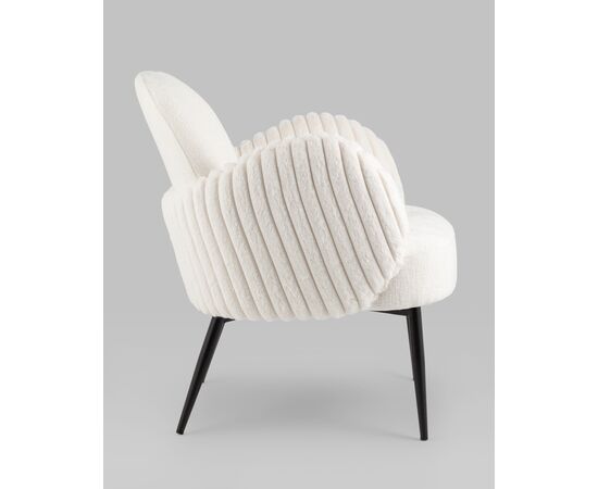 Кресло Wave Stripes букле белый, изображение 5 | Интернет магазин мебели и декора LifeDekor