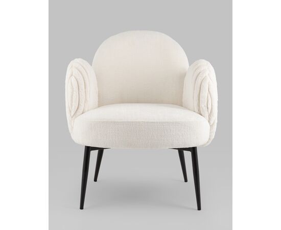 Кресло Wave Stripes букле белый, изображение 4 | Интернет магазин мебели и декора LifeDekor