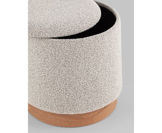 Пуф с ящиком Холли S букле бежевый, изображение 4 | Интернет магазин мебели и декора LifeDekor