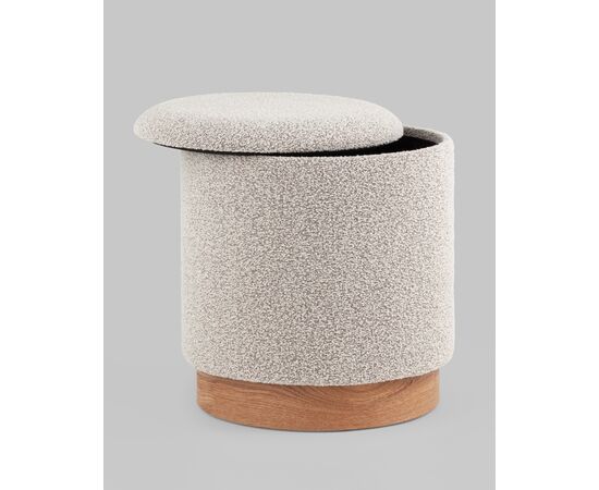 Пуф с ящиком Холли S букле бежевый, изображение 5 | Интернет магазин мебели и декора LifeDekor