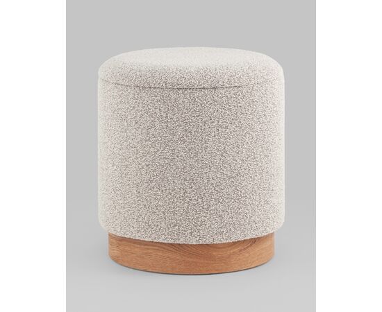 Пуф с ящиком Холли S букле бежевый, изображение 2 | Интернет магазин мебели и декора LifeDekor