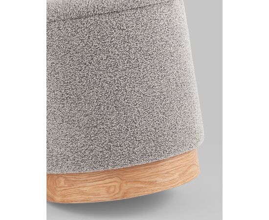 Пуф с ящиком Холли S букле серый, изображение 5 | Интернет магазин мебели и декора LifeDekor