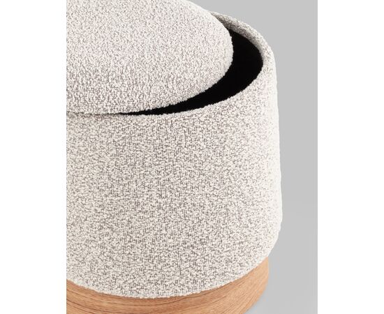 Пуф с ящиком Холли XS букле бежевый, изображение 6 | Интернет магазин мебели и декора LifeDekor