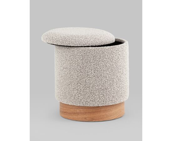 Пуф с ящиком Холли XS букле бежевый, изображение 7 | Интернет магазин мебели и декора LifeDekor