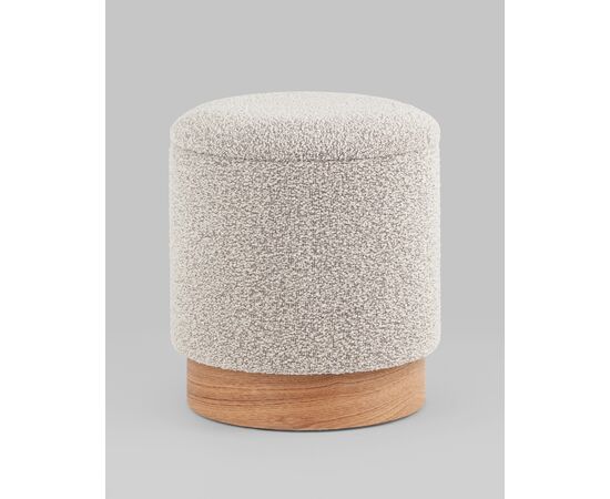 Пуф с ящиком Холли XS букле бежевый, изображение 3 | Интернет магазин мебели и декора LifeDekor