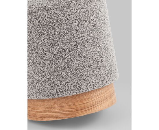 Пуф с ящиком Холли XS букле серый, изображение 6 | Интернет магазин мебели и декора LifeDekor