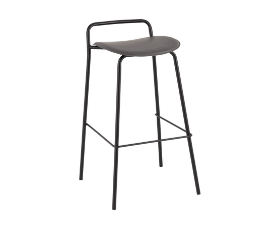 Стул барный Mantis экокожа темно-серый | Интернет магазин мебели и декора LifeDekor