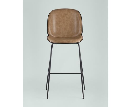 Стул барный Beetle PU со спинкой бежевый 2 шт, изображение 3 | Интернет магазин мебели и декора LifeDekor