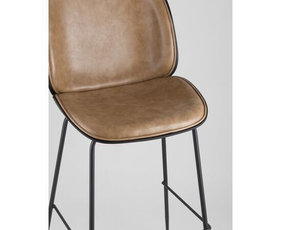 Стул барный Beetle PU со спинкой бежевый 2 шт, изображение 9 | Интернет магазин мебели и декора LifeDekor