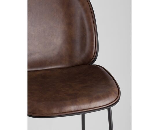 Стул барный Beetle PU со спинкой коричневый 2 шт, изображение 9 | Интернет магазин мебели и декора LifeDekor