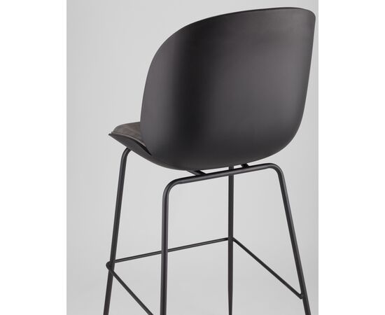 Стул барный Beetle PU со спинкой серый 2 шт, изображение 7 | Интернет магазин мебели и декора LifeDekor