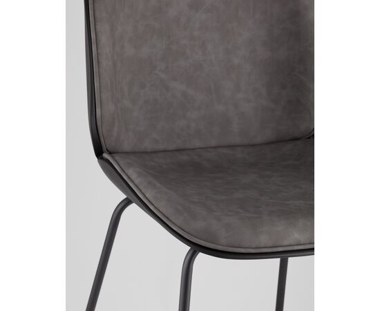 Стул барный Beetle PU со спинкой серый 2 шт, изображение 8 | Интернет магазин мебели и декора LifeDekor