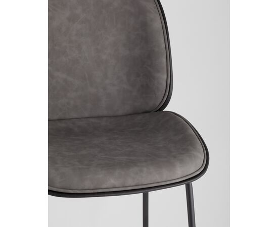 Стул барный Beetle PU со спинкой серый 2 шт, изображение 9 | Интернет магазин мебели и декора LifeDekor