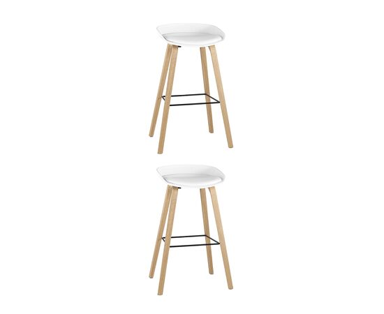 Стул барный LIBRA SOFT БЕЛЫЙ 2 шт | Интернет магазин мебели и декора LifeDekor