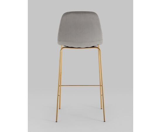 Стул барный Валенсия SN велюр серый золотые ножки 2 шт, изображение 5 | Интернет магазин мебели и декора LifeDekor