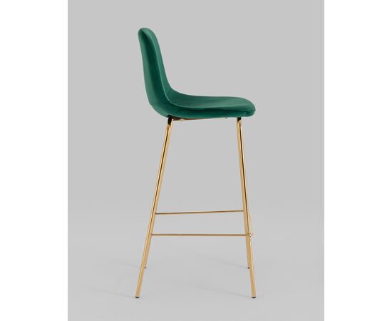 Стул барный Валенсия SN велюр зеленый золотые ножки 2 шт, изображение 4 | Интернет магазин мебели и декора LifeDekor