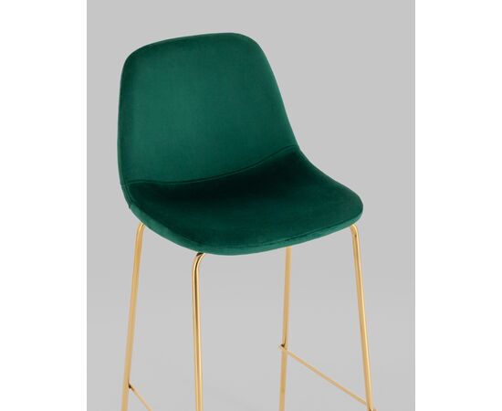Стул барный Валенсия SN велюр зеленый золотые ножки 2 шт, изображение 8 | Интернет магазин мебели и декора LifeDekor