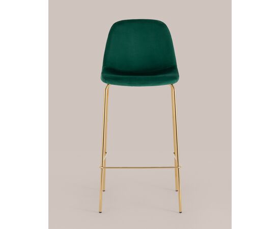 Стул барный Валенсия SN велюр зеленый золотые ножки 2 шт, изображение 3 | Интернет магазин мебели и декора LifeDekor