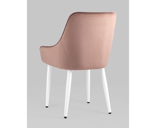 Стул Диана велюр пыльно-розовый ножки белые 4 шт, изображение 6 | Интернет магазин мебели и декора LifeDekor