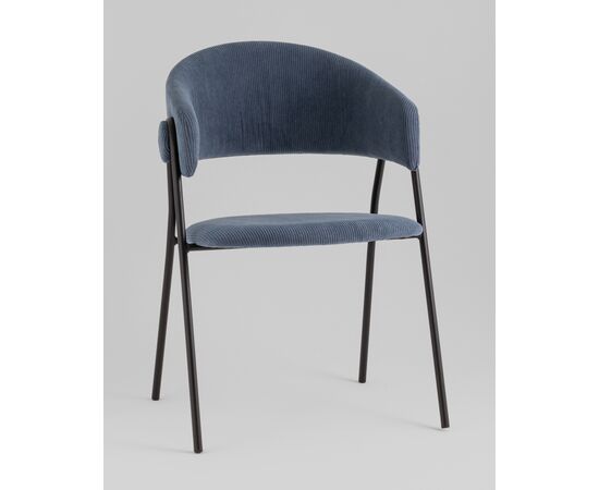 Стул Колин NEW вельвет пыльно-синий, изображение 2 | Интернет магазин мебели и декора LifeDekor