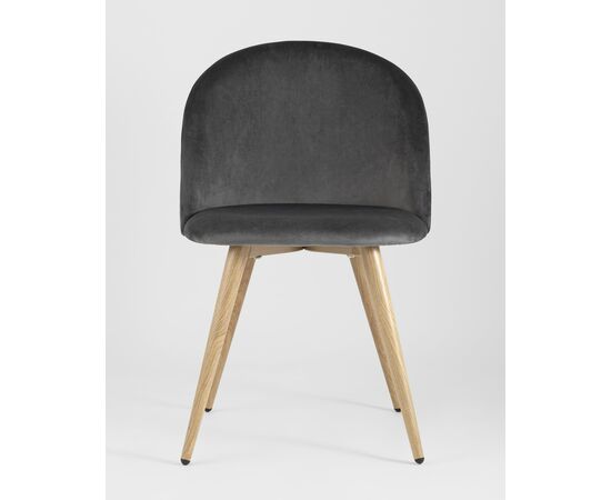 Стул Лион велюр серый 4 шт, изображение 3 | Интернет магазин мебели и декора LifeDekor